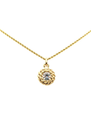 CHANEL Pre-Owned 1970-1980 Gold Plated Rhinestone Pendant Necklace costume necklace