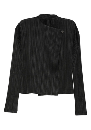 Issey Miyake plissé button jacket - Black