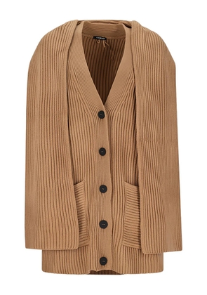 Canessa ribbed cardigan - Brown