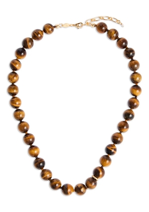 Anni Lu tiger-eye beaded necklace - Brown