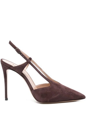 Casadei 100mm Julia pointed-toe pumps - Brown