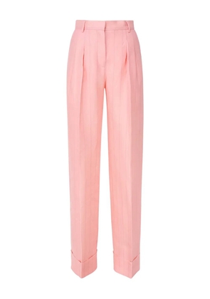 THE ANDAMANE pleated pinstripe tailored trousers - Pink
