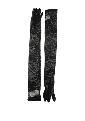 Giuseppe Di Morabito floral lace gloves - Black