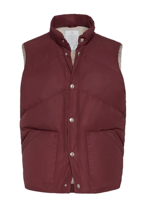Brunello Cucinelli padded buttoned gilet - Red