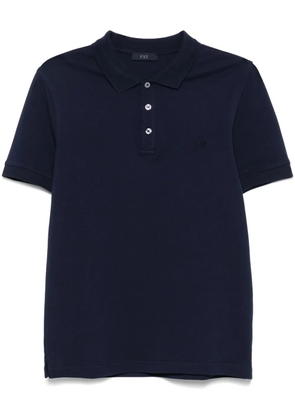 Fay piqué-weave polo shirt - Blue