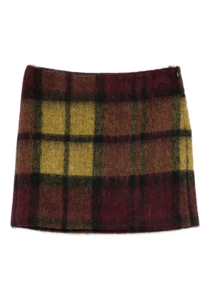 Roberto Collina checked mini skirt - F6036 BORDEAUX