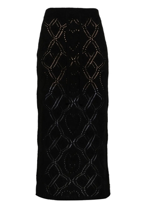 TWINSET pointelle-knit skirt - Black