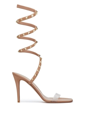 Valentino Garavani 100mm Rockstud sandals - Neutrals