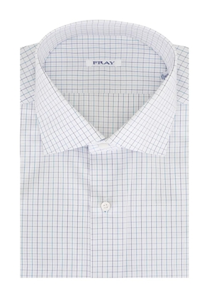 Fray checked shirt - White