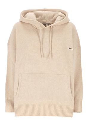 Fiorucci angel-embroidered hoodie - Neutrals