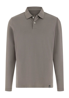 Boggi Milano appliquéd piqué polo shirt - Grey