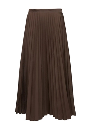 MM6 Maison Margiela A-line midi pleated skirt - Brown
