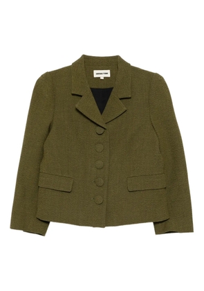 SHUSHU/TONG button-down lapel jacket - Green