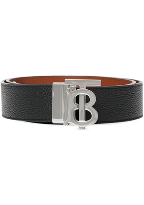 Burberry monogram detail buckled belt - Black