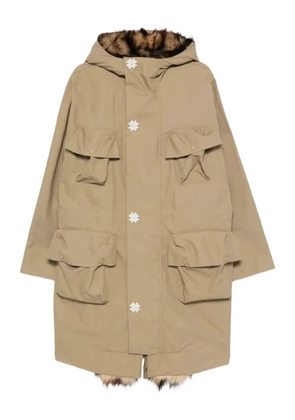 Simone Rocha fur pocket parka - Neutrals