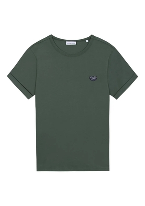 Maison Labiche heart-embroidered short-sleeve T-shirt - Green