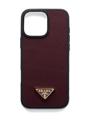 Prada Saffiano leather iPhone 16 Pro Max case - Red