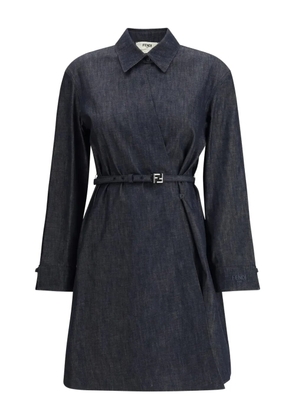 FENDI belted shirt dress - Blue