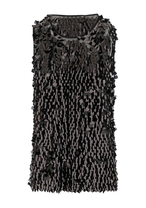 Niccolò Pasqualetti sequin-embellished sleeveless top - Black