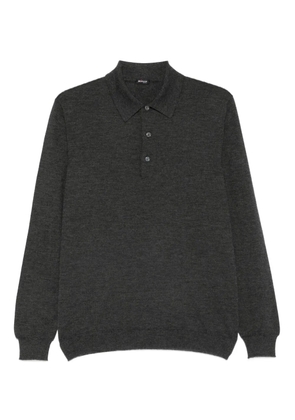 Kiton long-sleeve polo sweater - Grey