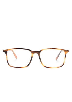 Zegna tortoiseshell-effect square-frame glasses - Brown