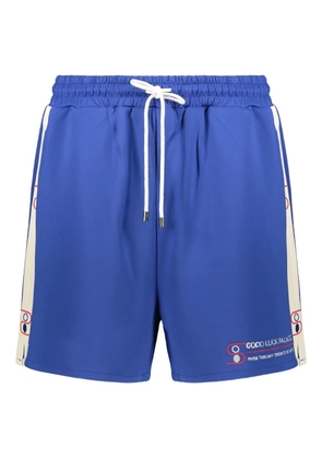 MR. SATURDAY drawstring-waist embroidered shorts - Blue