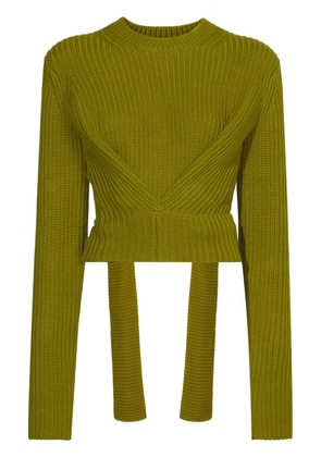 Proenza Schouler White Label ribbed-knit wrap jumper - Green