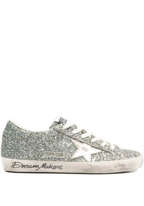 Golden Goose glitter star-detail sneakers - Silver