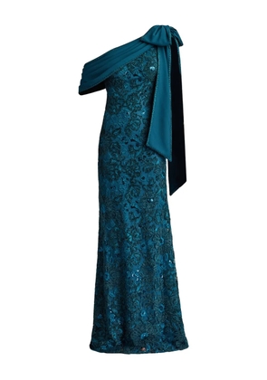 Tadashi Shoji floral-sequin maxi dress - Blue