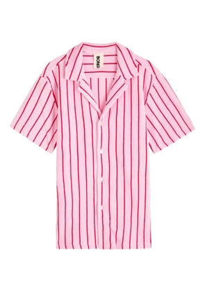 BONGUSTA Naram striped short-sleeve shirt - Pink