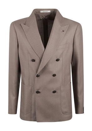 Tagliatore brooch-detail blazer - Neutrals