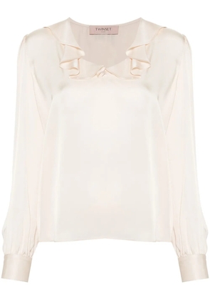 TWINSET ruffled-collar blouse - Neutrals