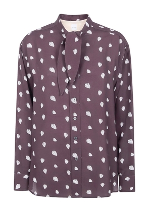 Paul Smith strawberry-print tie shirt - Brown