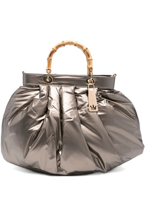 la milanesa bamboo-handle quilted tote bag - Brown