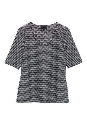 Emporio Armani striped short-sleeve T-shirt - Grey