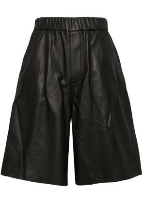 AMI Paris leather bermuda shorts - Green