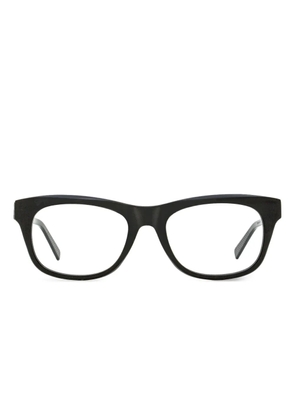 Zegna Road Brand Mark rectangular glasses - Black