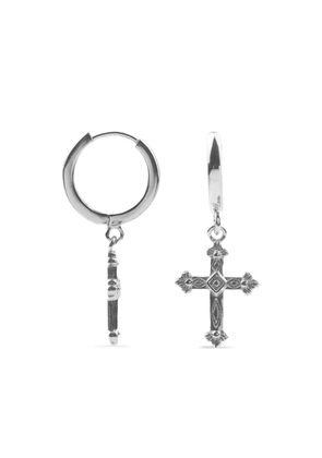 All the Luck in the World cross-motif earrings - Silver