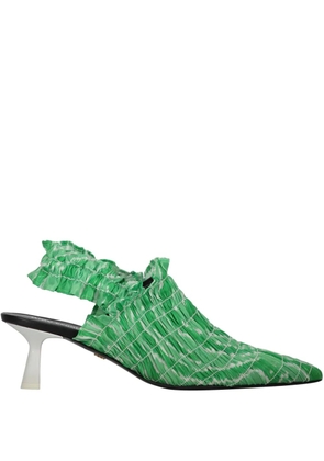 Amy Crookes 50mm elasticated pumps - Green