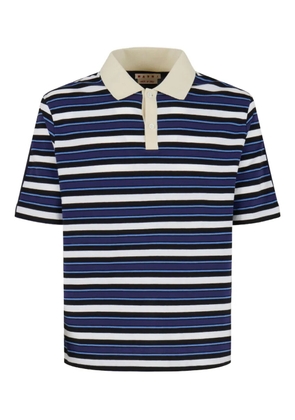 Marni striped cotton polo shirt - Black