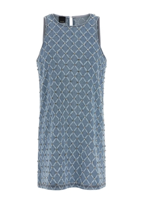 PINKO Amorino jacquard crystal mini dress - Blue