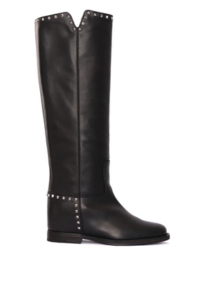 Via Roma 15 studded riding boots - Black