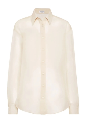 Brunello Cucinelli silk shirt - Neutrals