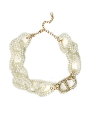 TWINSET Oval T pearl-embellished necklace - Gold
