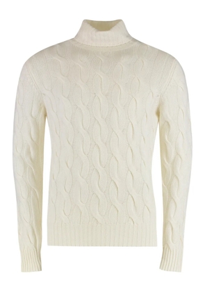 Moorer Gordon cable-knit roll-neck sweater - Neutrals