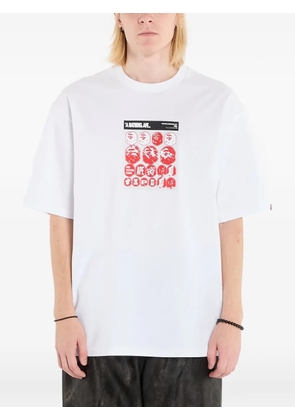 A BATHING APE® Sticker graphic-print T-shirt - White