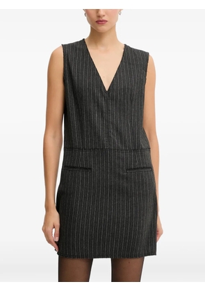 Iceberg striped-pattern V-neck mini dress - Grey