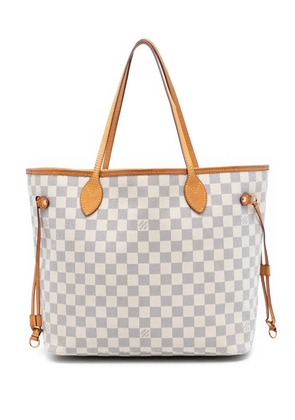Louis Vuitton Pre-Owned 2015 Damier Azur Neverfull MM tote bag - White