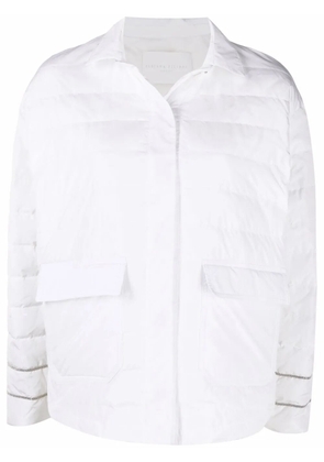 Fabiana Filippi pointed-collar padded jacket - White