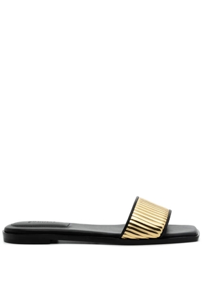 Simkhai Carter leather slides - Gold